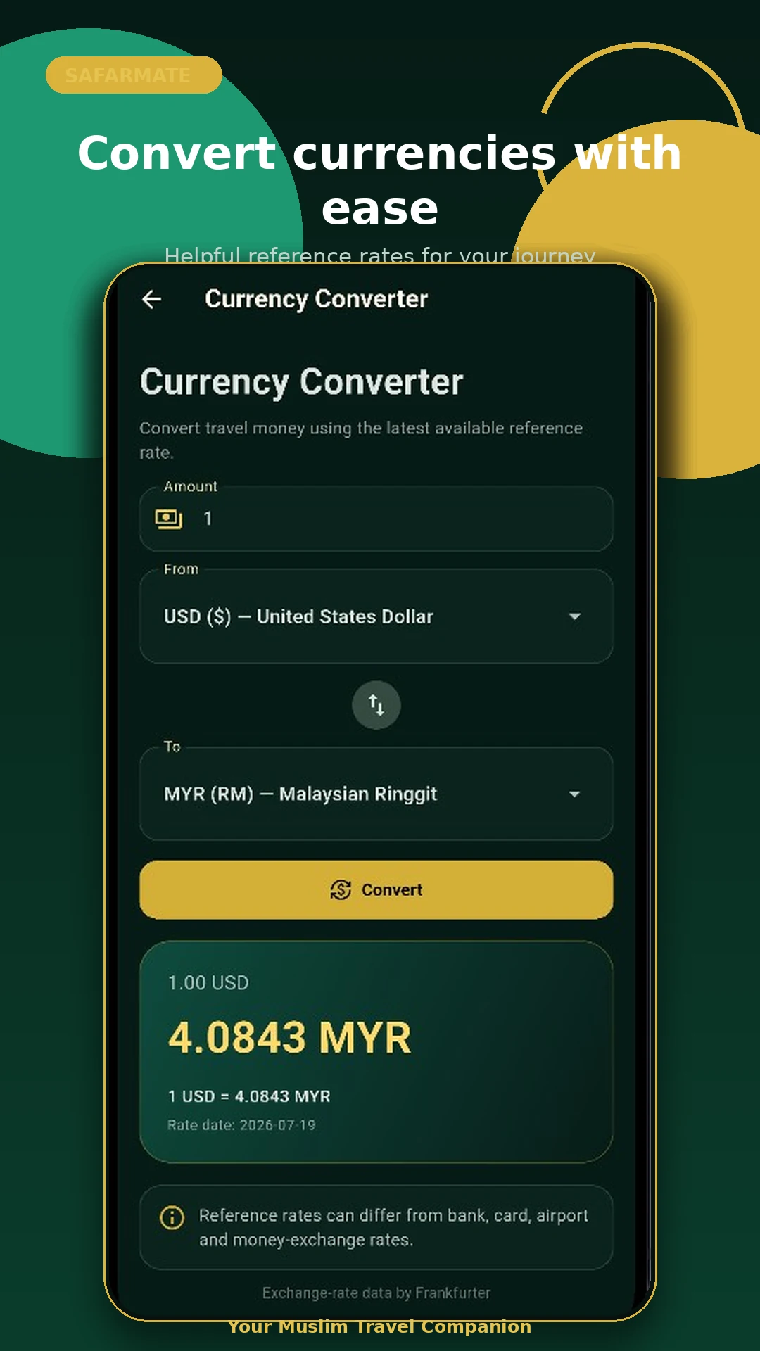 SafarMate currency converter